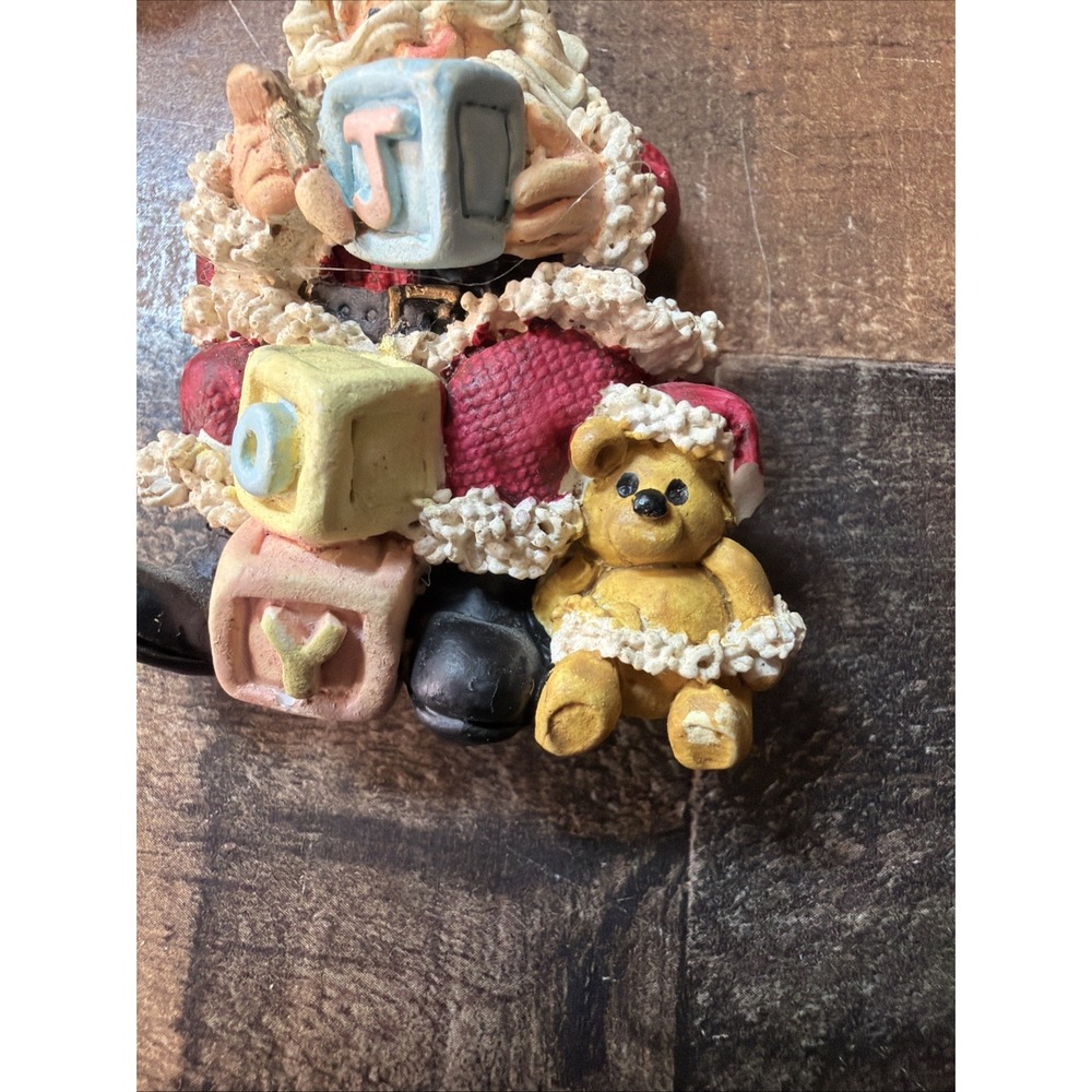 Christmas Refrigerator Magnets Resin Angel Gingerbread Santa Vintage Lot Of 3 - Picture 10 of 16